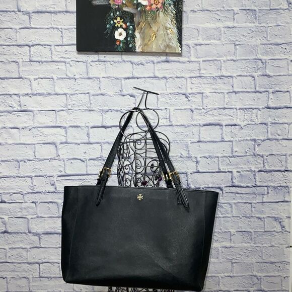 Tory Burch black saffiano Leather Robinson Tote - Picture 8 of 14